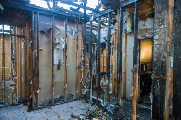 Professional Fire Damage Restoration technician working in Dennison, OH